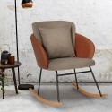 Schommelstoel moderne houten fauteuil woonkamer kussen Supoles Verkoop