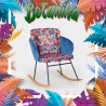 Schommelstoel fluwelen moderne fauteuil woonkamer met kussentje Botanika Aanbod