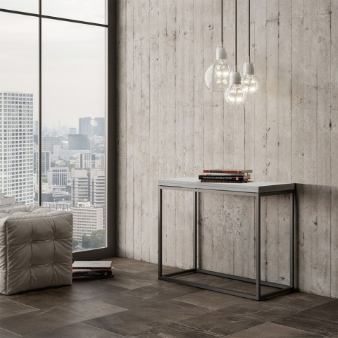Uitschuifbare modern consoletafel 90 x 45-90 cm entreetafel wit Nordica Libra Aanbieding
