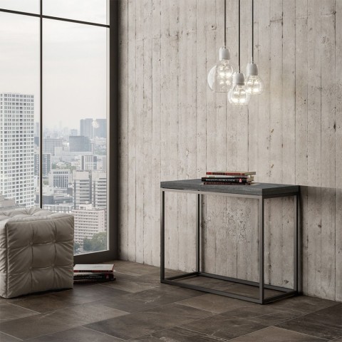 Uitschuifbare consoletafel grijze entreetafel 90 x 45-90 cm Nordica Libra Concrete Aanbieding