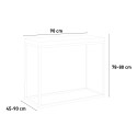 Uitschuifbare consoletafel grijze entreetafel 90 x 45-90 cm Nordica Libra Concrete Kortingen