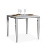 Uitschuifbare klassieke witte tafel 90 x 90-180 cm keuken Impero Libra