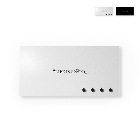 Moderne magnetische whiteboard-sleutelhouder voor aan de muur Life is good