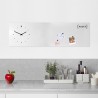 Moderne design magnetische whiteboard horizontaal wandklok Post It Verkoop