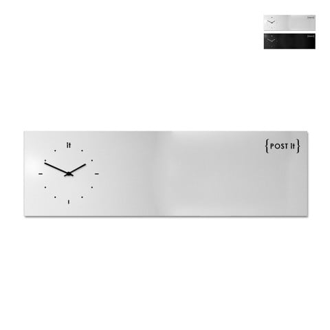 Moderne design horizontale magnetische whiteboard wandklok Post It