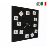 Vierkante wandklok 50 x 50 cm modern design magnetische cijfers Changing Aanbod