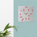 Moderne decoratieve vierkante wandklok woonkamer Crossword Kortingen