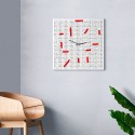 Moderne decoratieve vierkante wandklok woonkamer Crossword Catalogus