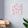 Moderne decoratieve vierkante wandklok woonkamer Crossword Catalogus