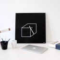 Vierkante wandklok 50 x 50 cm minimaal geometrisch ontwerp Cube Kortingen