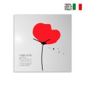Vierkante kalender wandklok modern bloem design Papavero Verkoop