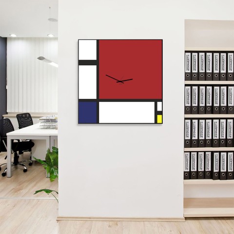 Modern design wandklok magnetische whiteboard Mondrian Big