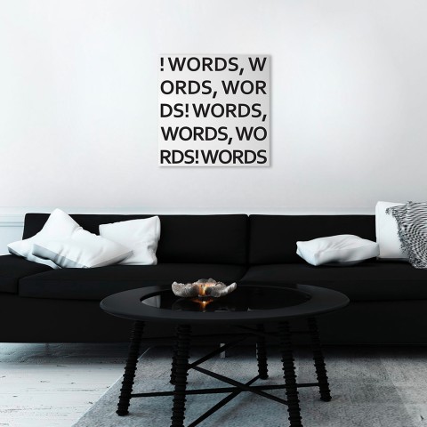 Vierkant magnetisch whiteboard 50x50cm modern design Words Aanbieding