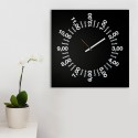 Moderne minimalistische vierkante wandklok 50x50cm Only Hours Kortingen
