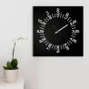 Moderne minimalistische vierkante wandklok 50x50cm Only Hours Kortingen