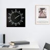Moderne minimalistische vierkante wandklok 50x50cm Only Hours Aanbieding