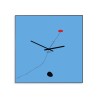 Vierkante wandklok modern design kleurrijke kunst Mirò Aanbod