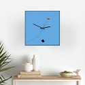 Vierkante wandklok modern design kleurrijke kunst Mirò Aanbieding