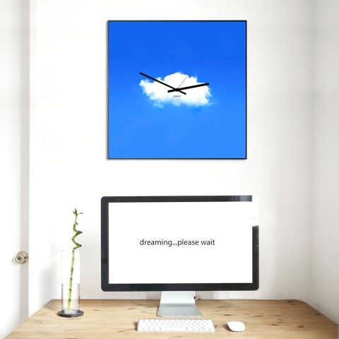 Vierkante wandklok 50x50cm modern kleurrijk design Nuvola Aanbieding