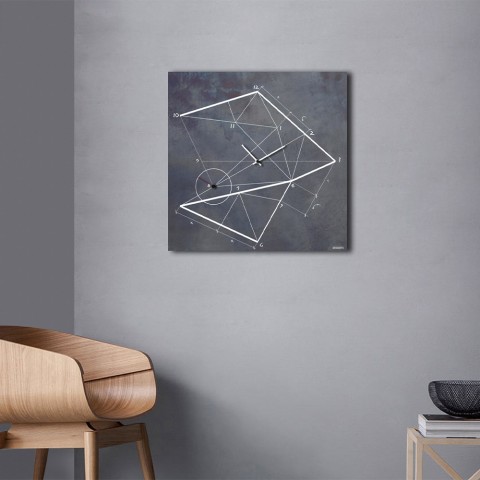 Moderne wandklok 50x50cm minimalistisch design Time Line Industrial Aanbieding