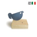 Bureauaccessoire magnetische papierenhouder hout metaal Vogel Boodschapper Verkoop