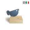 Bureauaccessoire magnetische papierenhouder hout metaal Vogel Boodschapper Verkoop