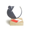 Sleutelhanger ringen papierhouder tafel hout ijzer magneet Topo Korting