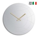 Moderne ronde wandspiegelklok goudkleurig Elegance Verkoop