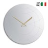 Moderne ronde wandspiegelklok goudkleurig Elegance Verkoop