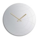 Moderne ronde wandspiegelklok goudkleurig Elegance Aanbod