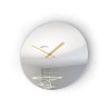 Moderne ronde wandspiegelklok goudkleurig Elegance Korting