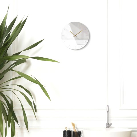 Ronde wandklok spiegel design modern goudkleurig Precious Aanbieding