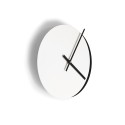 Moderne minimalistische ronde witte zwarte wandklok Eclissi Korting