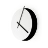 Moderne minimalistische ronde witte zwarte wandklok Eclissi Kortingen