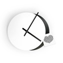 Moderne minimalistische ronde witte zwarte wandklok Eclissi Catalogus