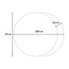 Moderne minimalistische ronde witte zwarte wandklok Eclissi Keuze