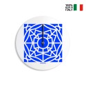 Rond wandklok modern design kleurrijk Azulejo B Verkoop