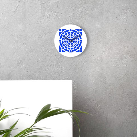 Ronde moderne design wandklok gekleurd Azulejo C Aanbieding