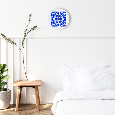 Rond wandklok met modern kleurrijk design Azulejo A Aanbieding