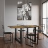 Uitschuifbare eettafel keuken  90 x 90-180 cm Tecno Libra Oak Korting