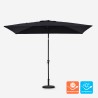 Zwarte tuin- en terraszonneluifel 3x2 met centrale paal Rios Black Korting