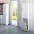 Mobiele wasmand kolom voor badkamer en wasruimte ruimtebesparend mandje Aanbieding