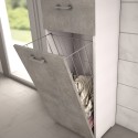 Ruimtebesparende badkamer waskolomkast grijs Korting