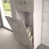 Mobiele wasmand kolom badkamer wasruimte ruimtebesparend grijs Korting