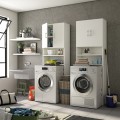 Houten kolomkast voor wasmachine en badkamer, ruimtebesparend ontwerp Aanbieding