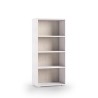 Moderne design boekenkast, 4 vakken, woonkamer kantoor, wit hout Aanbod