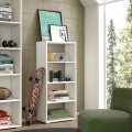 Moderne design boekenkast, 4 vakken, woonkamer kantoor, wit hout Aanbieding