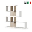 Moderne tweezijdige design boekenkast wit hout Libkaf Verkoop