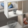 Moderne tweezijdige design boekenkast wit hout Libkaf Korting
