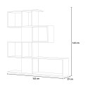 Moderne design dubbelzijdige boekenkast grijs wit Libkaf Kortingen